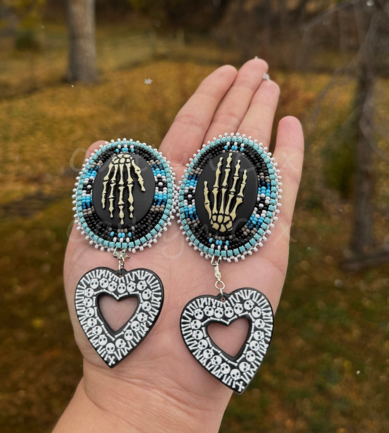 “With this hand” Earring Dangles