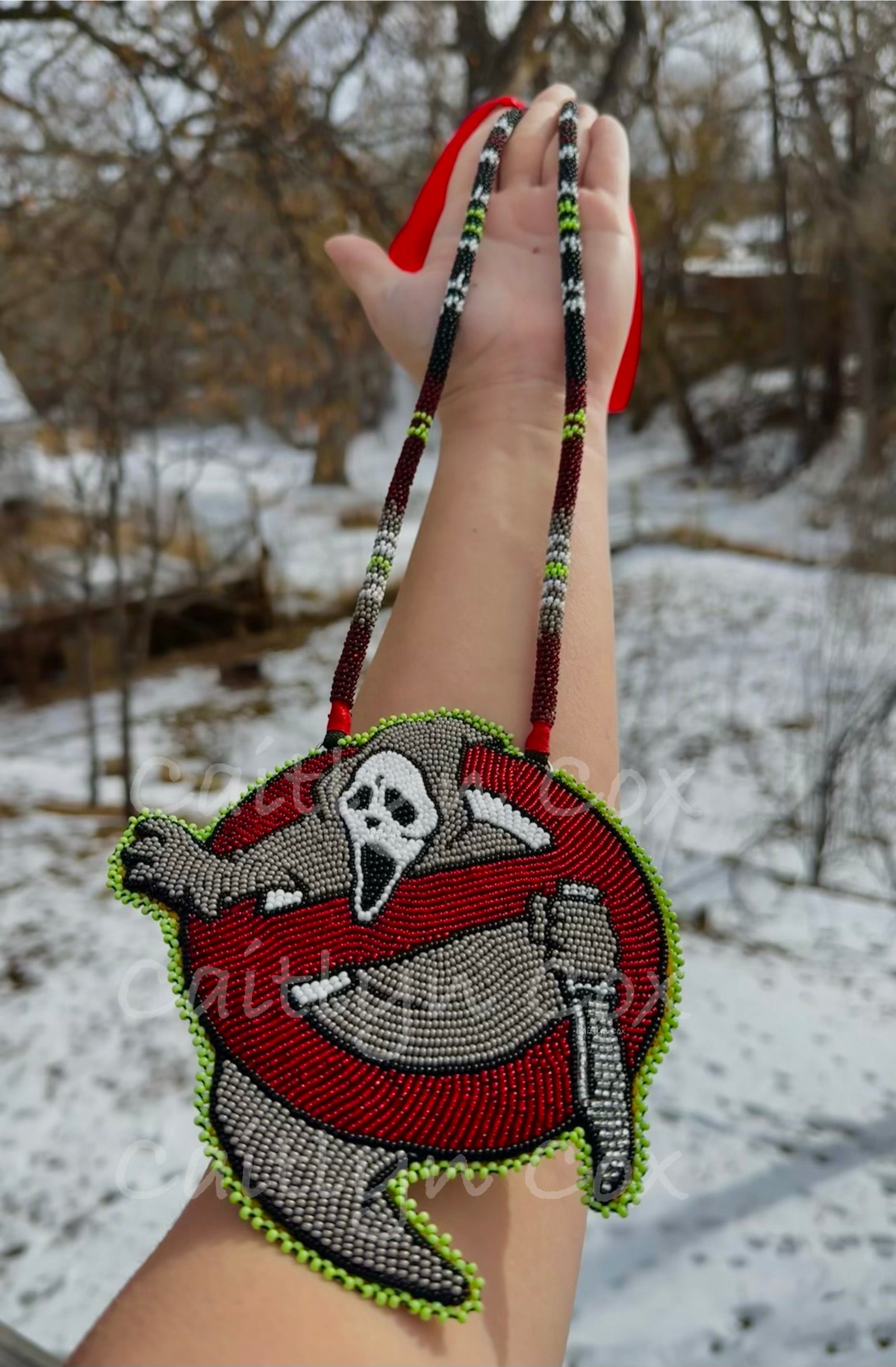 Beaded Ghost Medallion